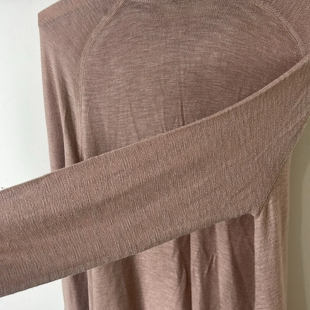 FREE PEOPLE Intimately Free Weekend Snuggle Neutral Mock-Neck Lightweight Top M